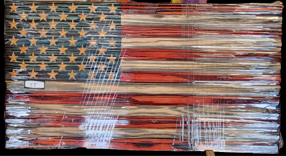 Wooden American Flag