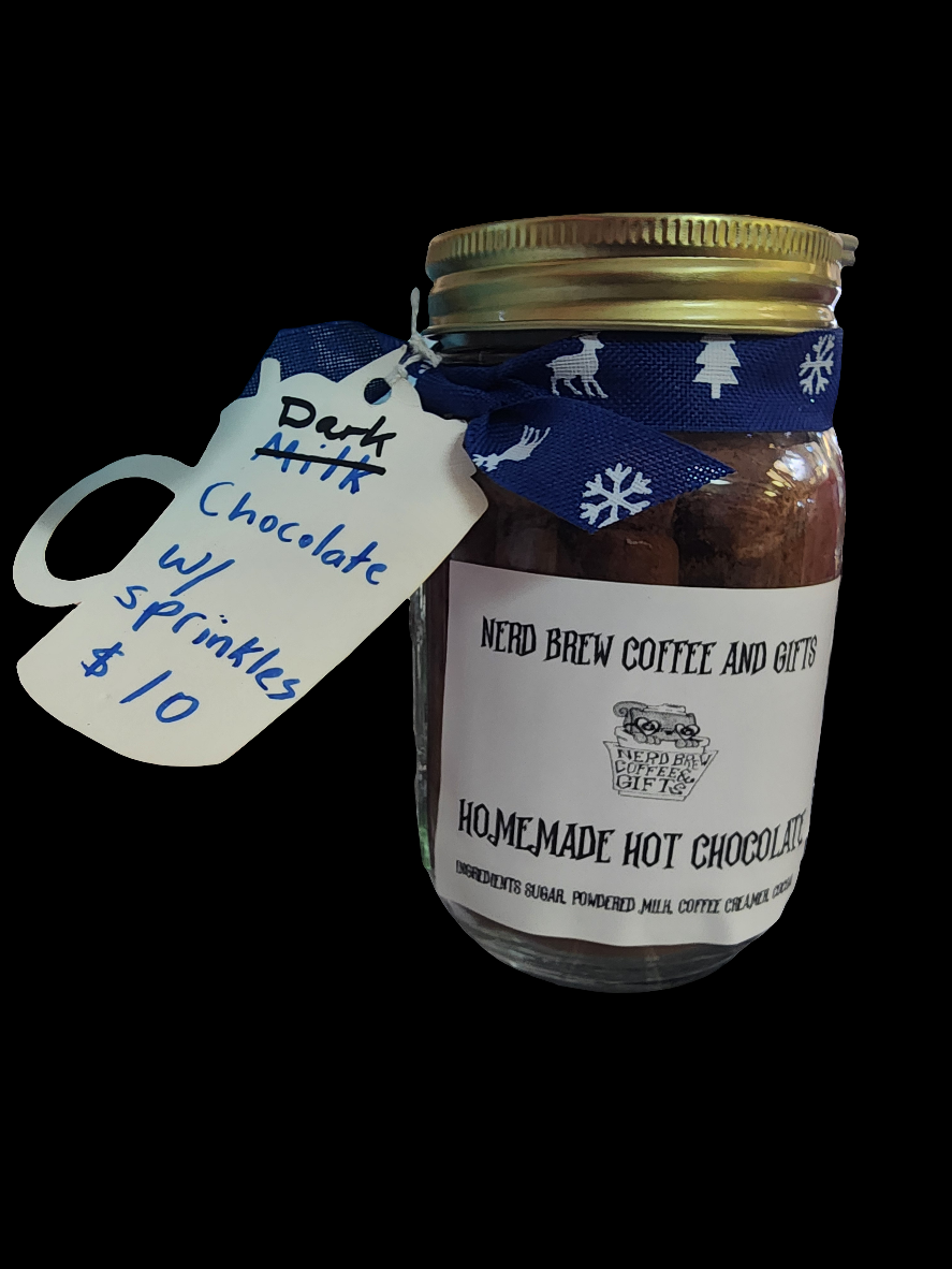 Dark Hot Choc. Jar w/ Sprinkles