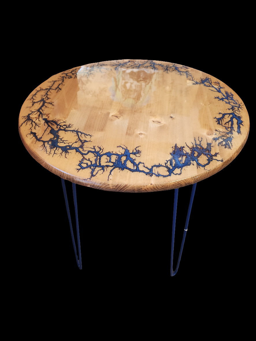 Table Fractal Burn (Blue)