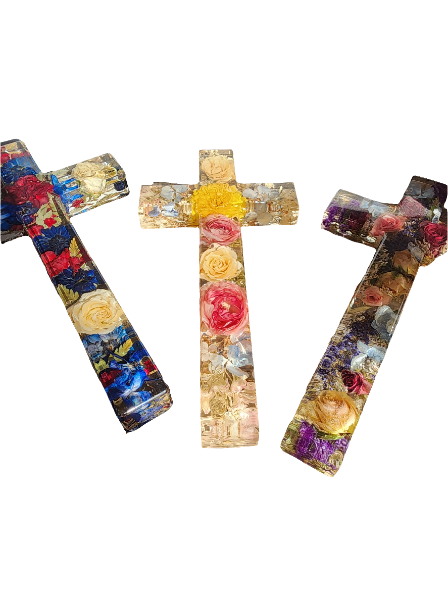 Preserved Flower Cross