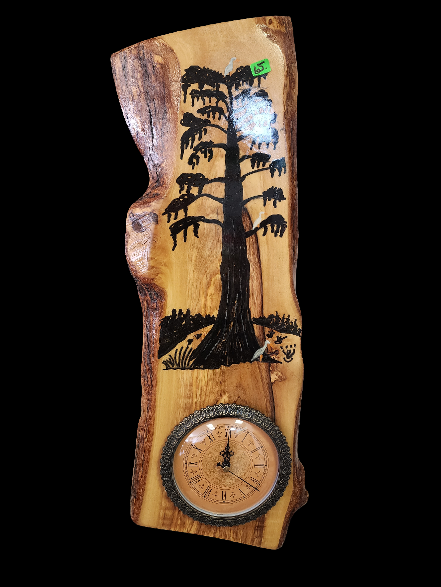 Clock Painted Bayou (wall)