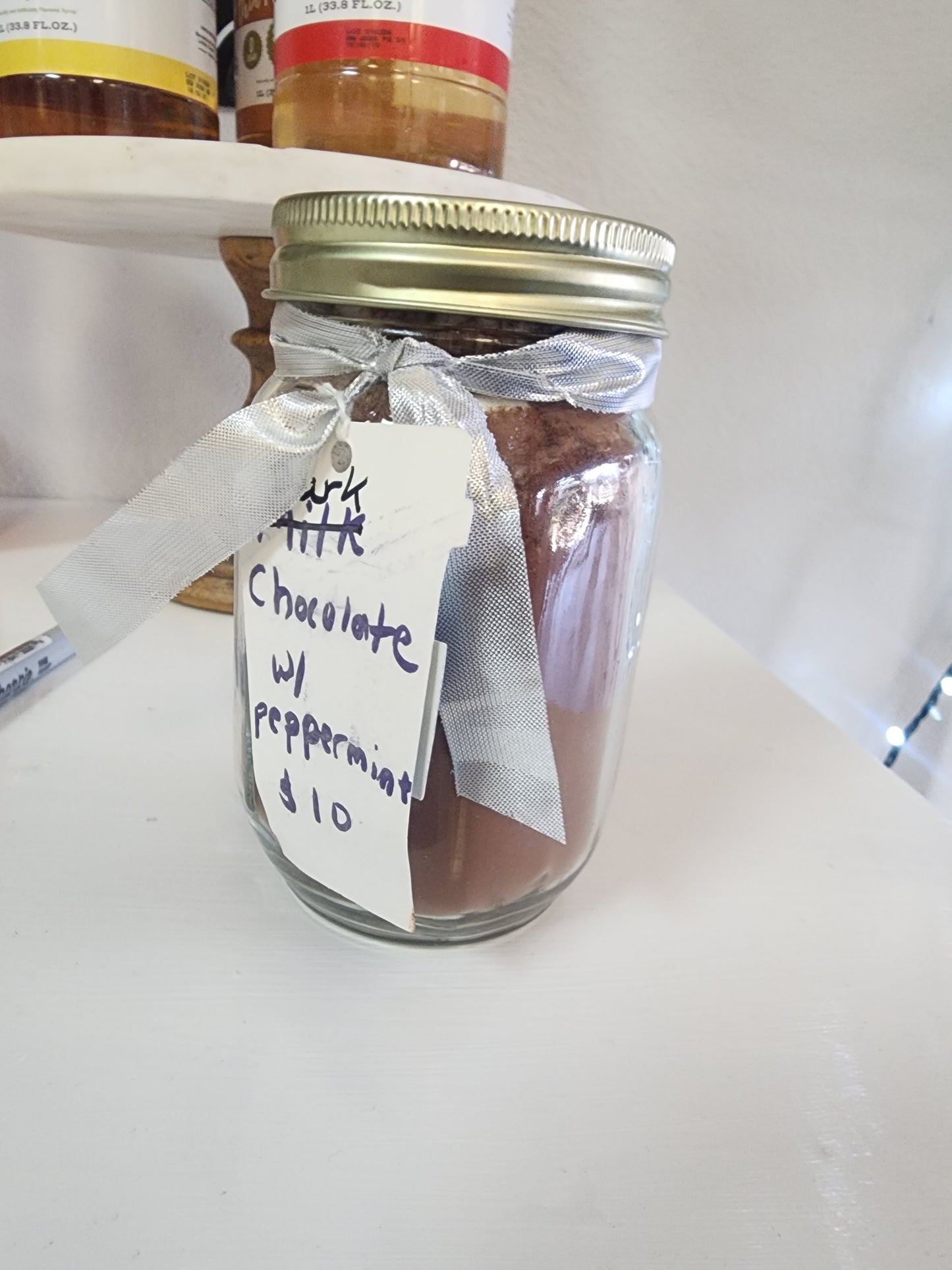 Dark Hot Choc. Jar w/ Peppermint