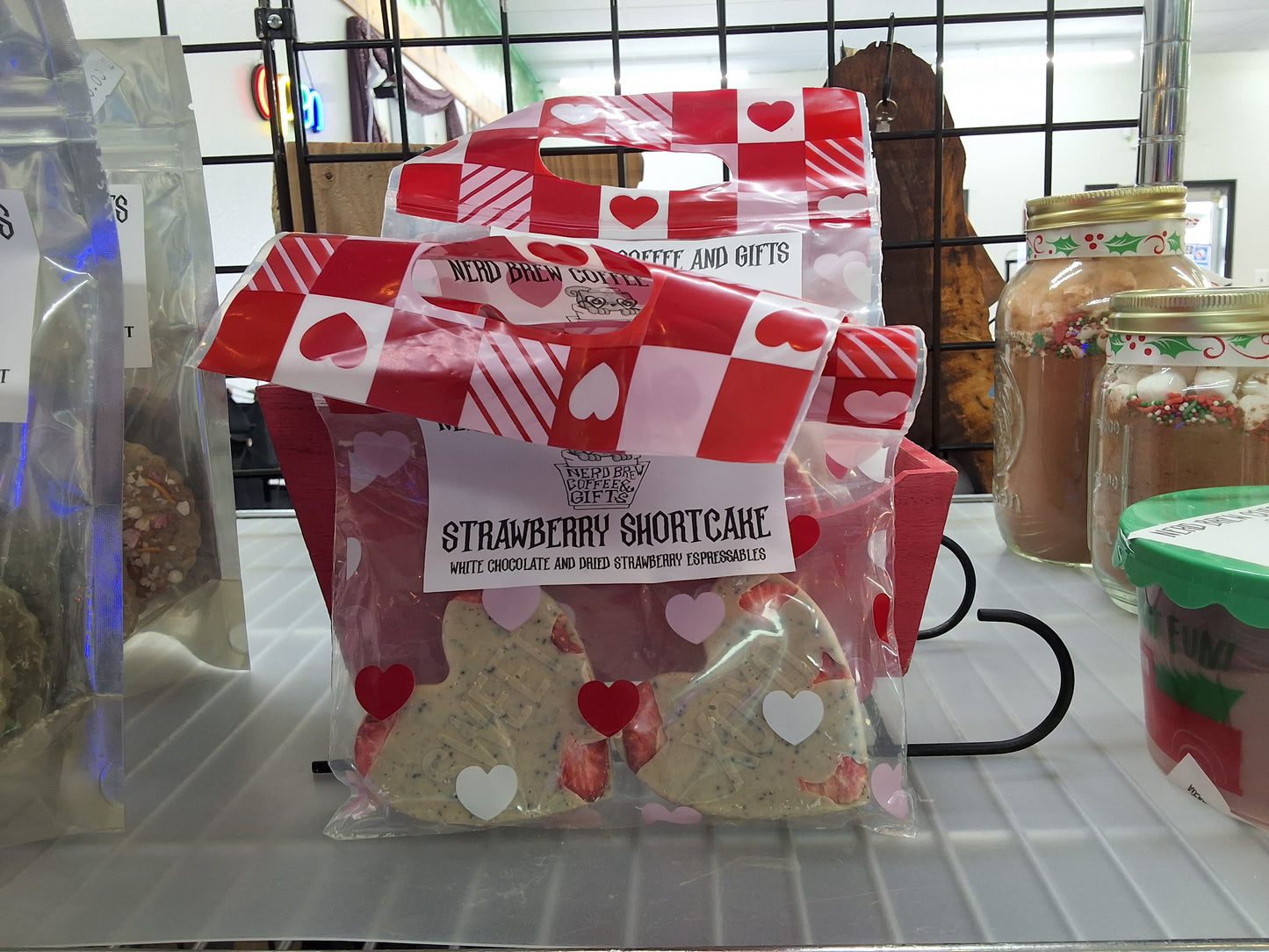 2 pack of Espresso bark hearts