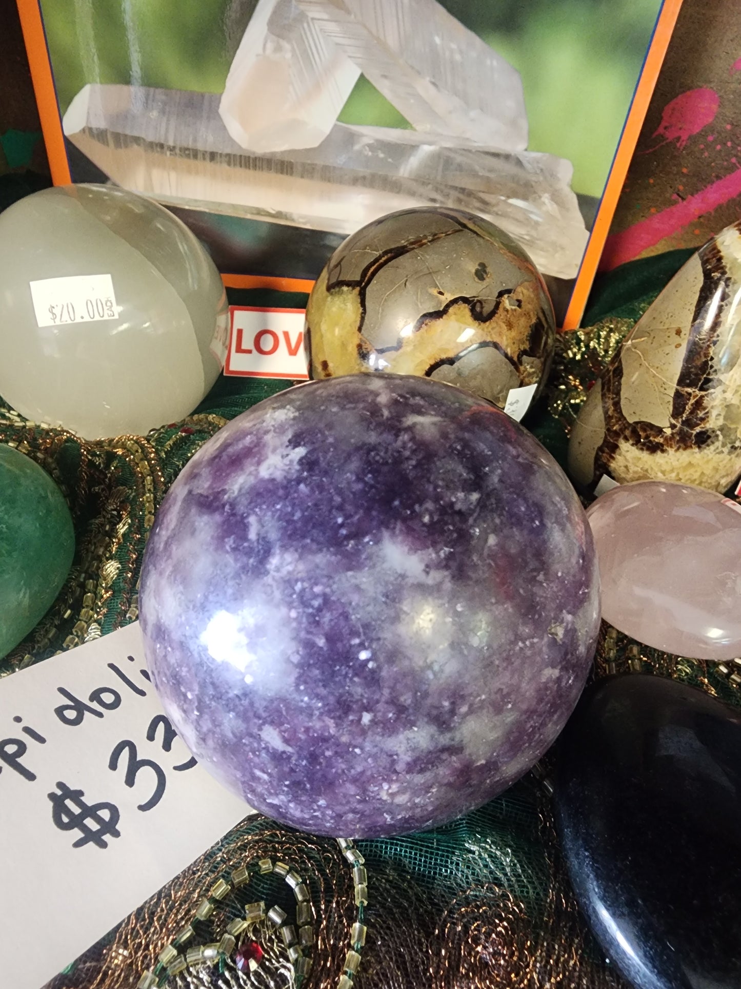 Lepidolite Sphere