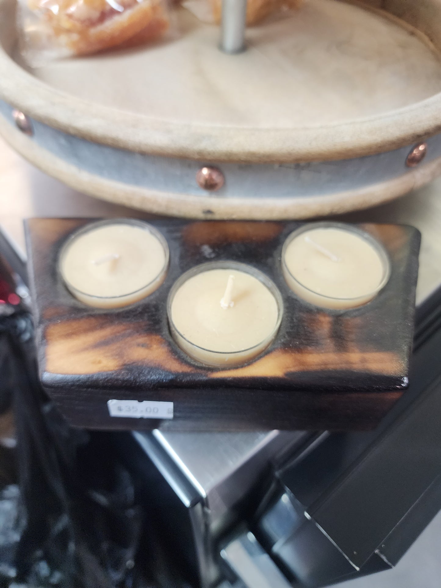 Triple Tea Light Candle Holder