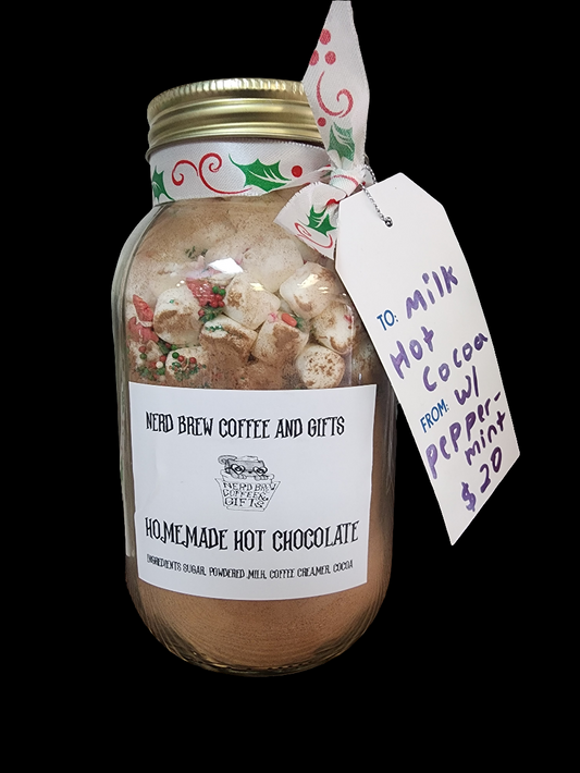 Milk Hot Choc. Jar w/ Peppermint