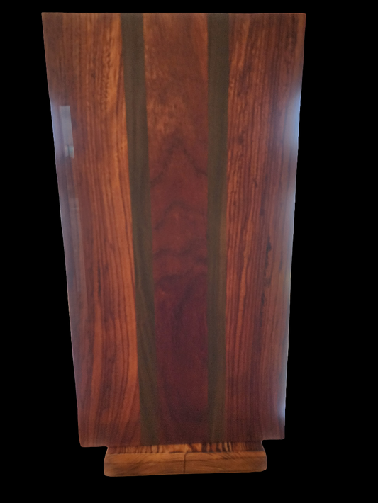 Cutting Board Red Zebra/Green Lignum Vitae/Bloodwood