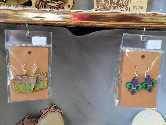 Mardi Gras Earrings