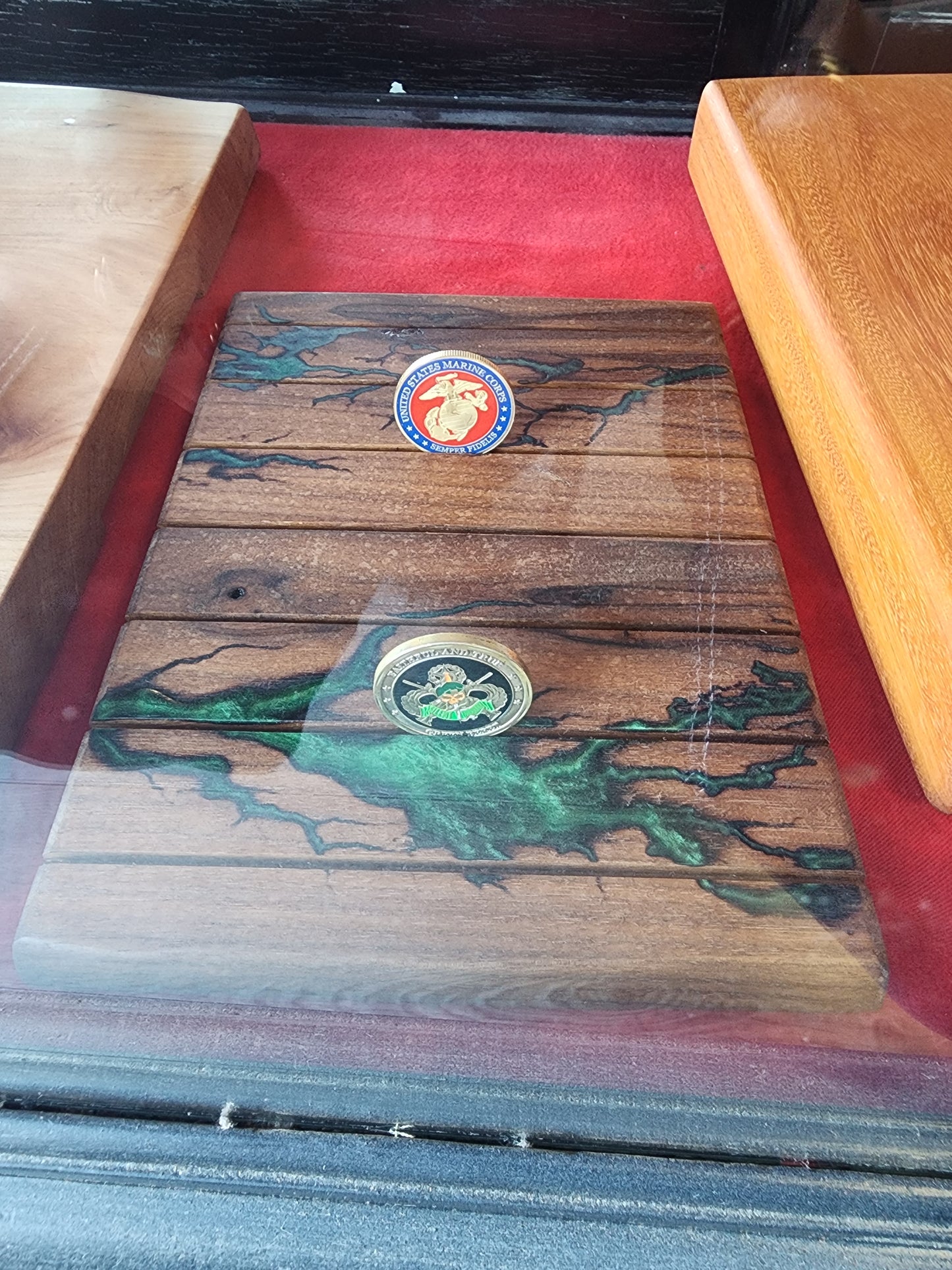 Challenge Coin Holder (walnut w/ inlay)