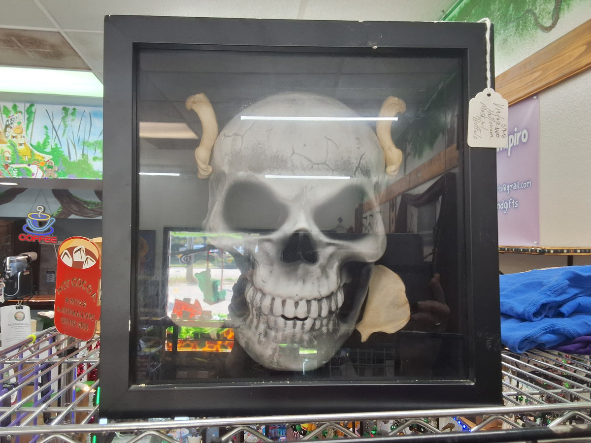 Vintage Halloween Mask with Buffalo Bone