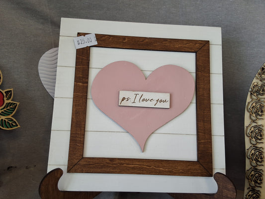 P.S. I Love You Frame w/ stand