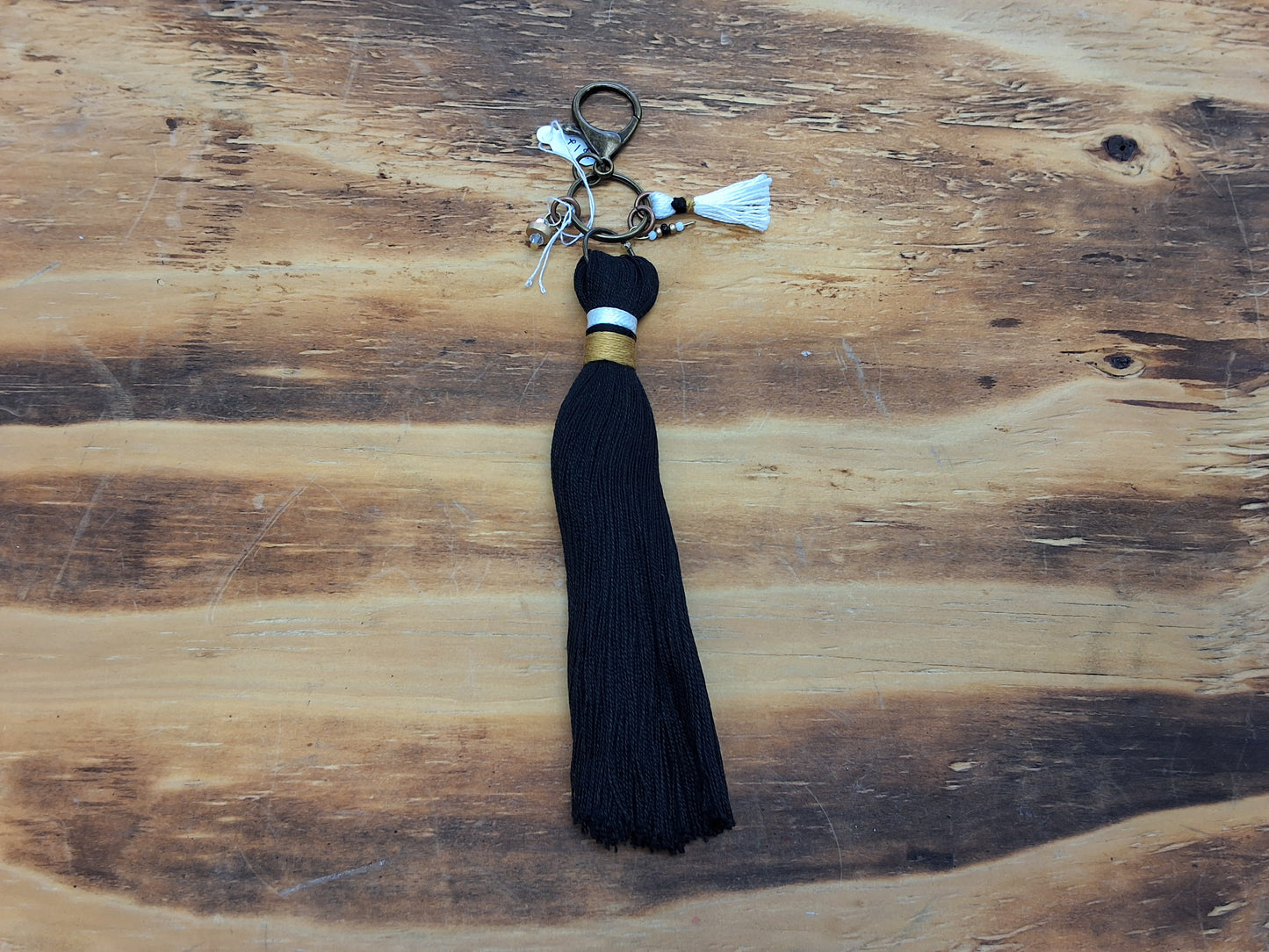 Saints Zipper Pulls / Black & Old Gold  61/2