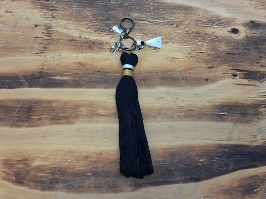 Saints Zipper Pulls / Black & Old Gold  61/2